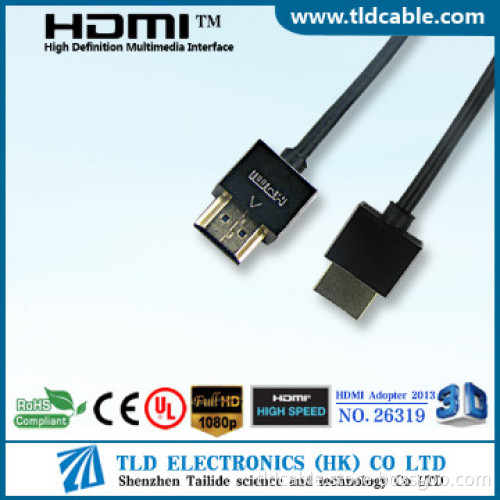 Slim HDMI to HDMI Cable Black